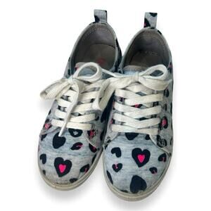 Fabkids - Girls Leopard Heart Sneakers- Size 13